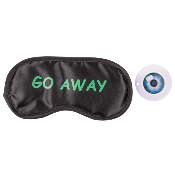 Sleep mask with inscription