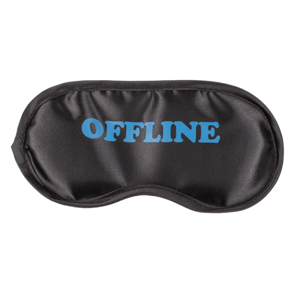 Sleep mask with inscription