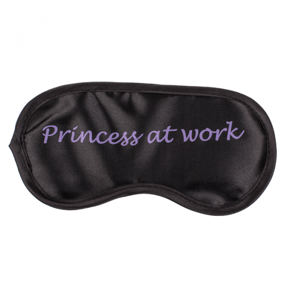 Sleep mask with inscription