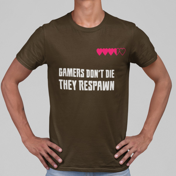 T-shirt "Gamers don't die"