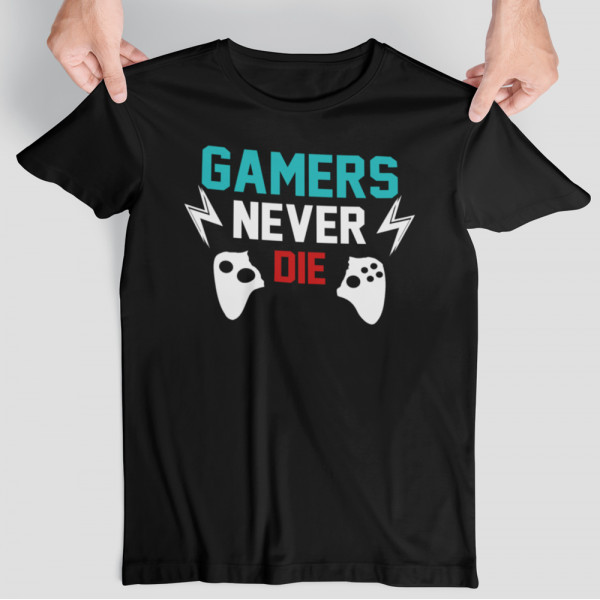 T-shirt "Gamers never die"