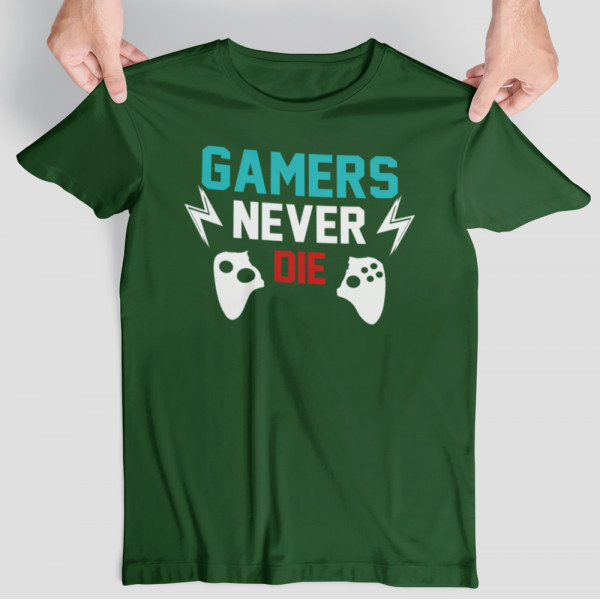 T-shirt "Gamers never die"