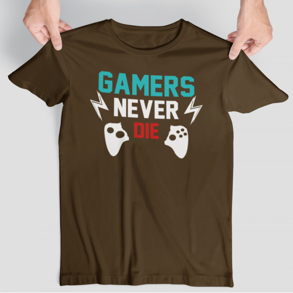T-shirt "Gamers never die"