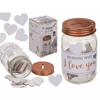 Jar with Hearts "Reasons Why I Love You"