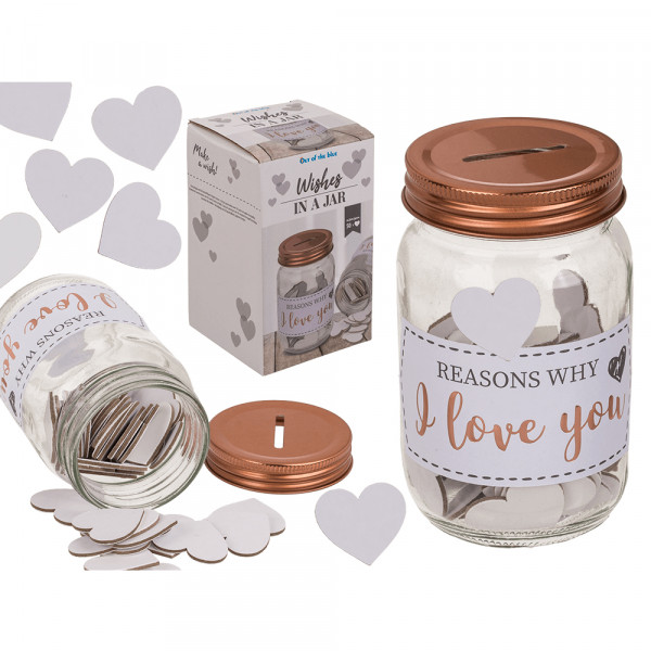 Jar with Hearts "Reasons Why I Love You" Jar with Hearts "Reasons Why I Love You"