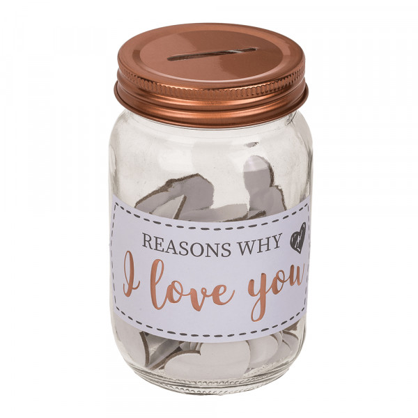 Jar with Hearts "Reasons Why I Love You" Jar with Hearts "Reasons Why I Love You"