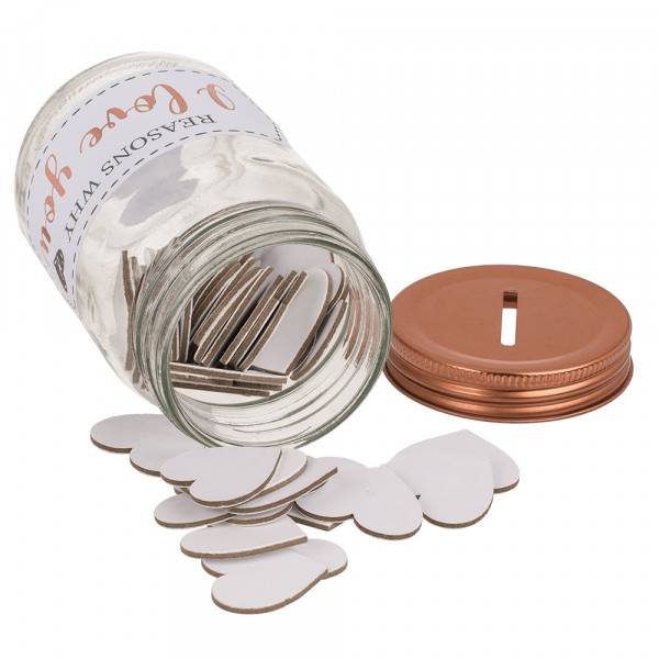 Jar with Hearts "Reasons Why I Love You" Jar with Hearts "Reasons Why I Love You"