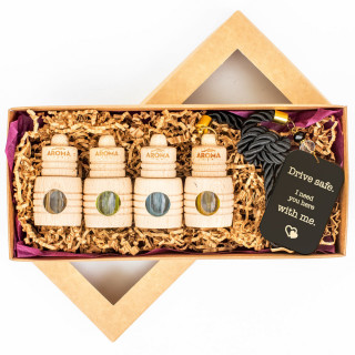 Car scent set "Drive safe, I need you here"