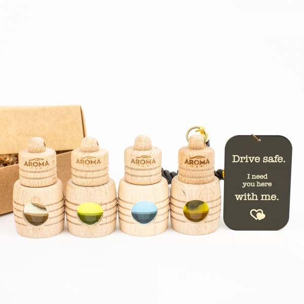 Car scent set "Drive safe, I need you here" Car scent set "Drive safe, I need you here"