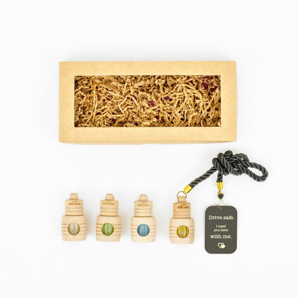 Car scent set "Drive safe, I need you here" Car scent set "Drive safe, I need you here"