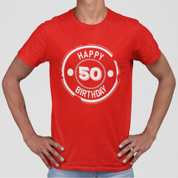 T-shirt "Happy birthday" su pasirinktais metais