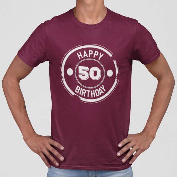 T-shirt "Happy birthday" su pasirinktais metais