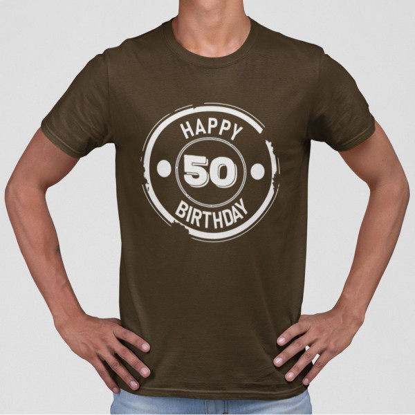 T-shirt "Happy birthday" su pasirinktais metais