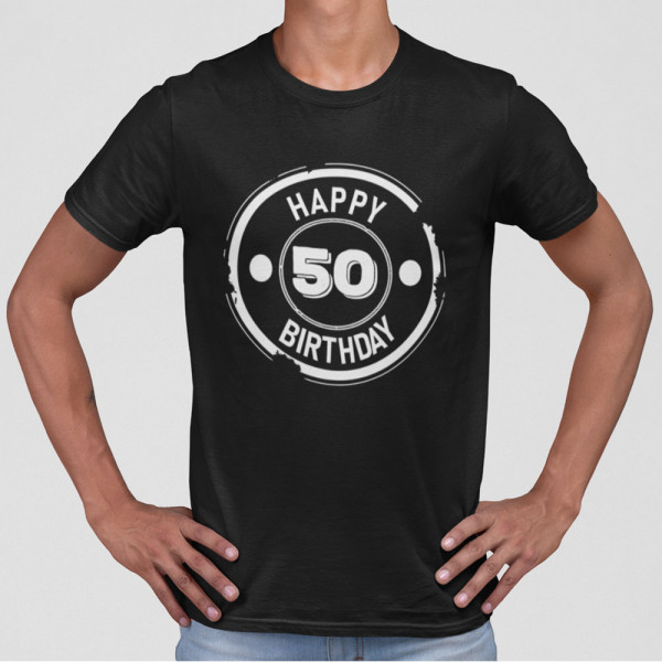 T-shirt "Happy birthday" su pasirinktais metais