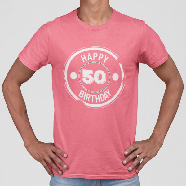 T-shirt "Happy birthday" su pasirinktais metais