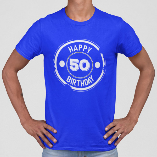 T-shirt "Happy birthday" su pasirinktais metais