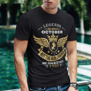 T-shirt "Real legends" with your selected month
