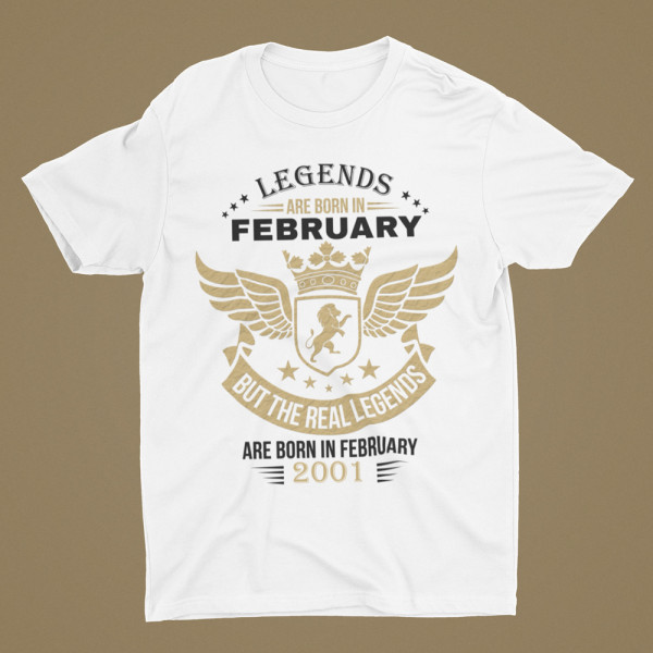 T-shirt "Real legends" with your selected month