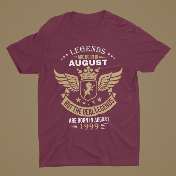 T-shirt "Real legends" with your selected month
