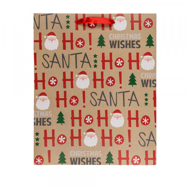Paper Gift Bag "Ho Ho Ho" (18x10x23cm) Paper Gift Bag "Ho Ho Ho" (18x10x23cm)