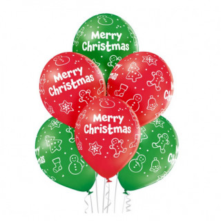Premium Balloons "Merry Christmas" (6 pcs.)