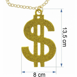 Chain with Large Shiny Dollar Sign