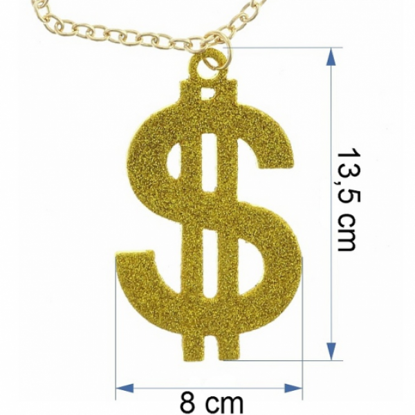 Chain with Large Shiny Dollar Sign Chain with Large Shiny Dollar Sign