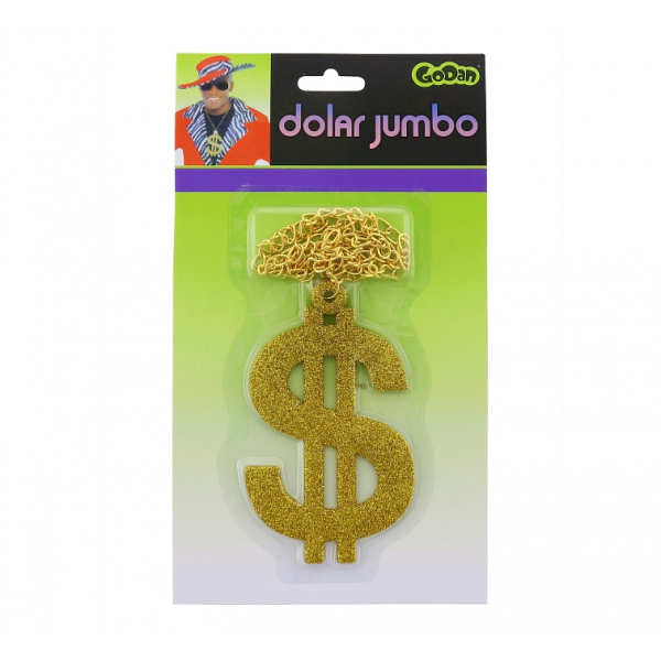 Chain with Large Shiny Dollar Sign Chain with Large Shiny Dollar Sign