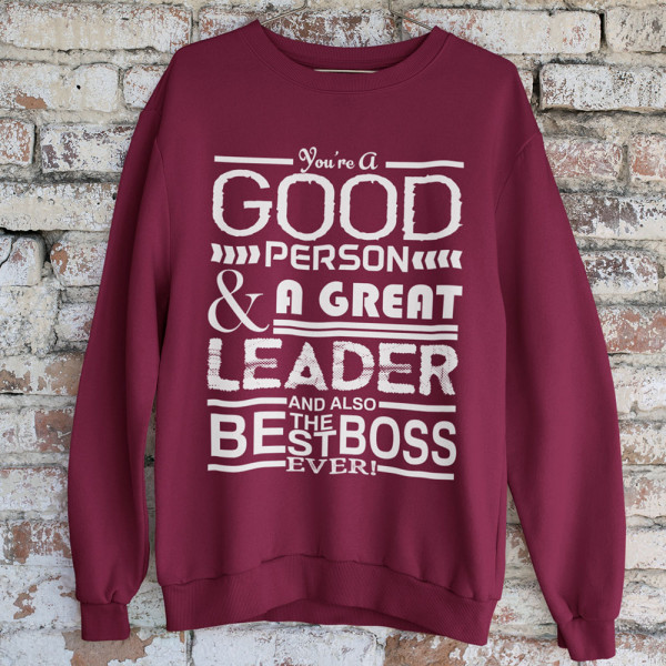Sweatshirt "A Great Leader" (without hood)