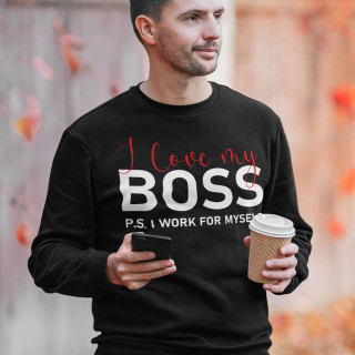 Sweatshirt "I love my Boss" (without hood)