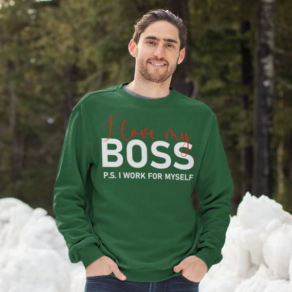 Sweatshirt "I love my Boss" (without hood) Sweatshirt "I love my Boss" (without hood)