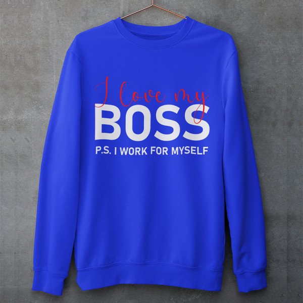 Sweatshirt "I love my Boss" (without hood) Sweatshirt "I love my Boss" (without hood)
