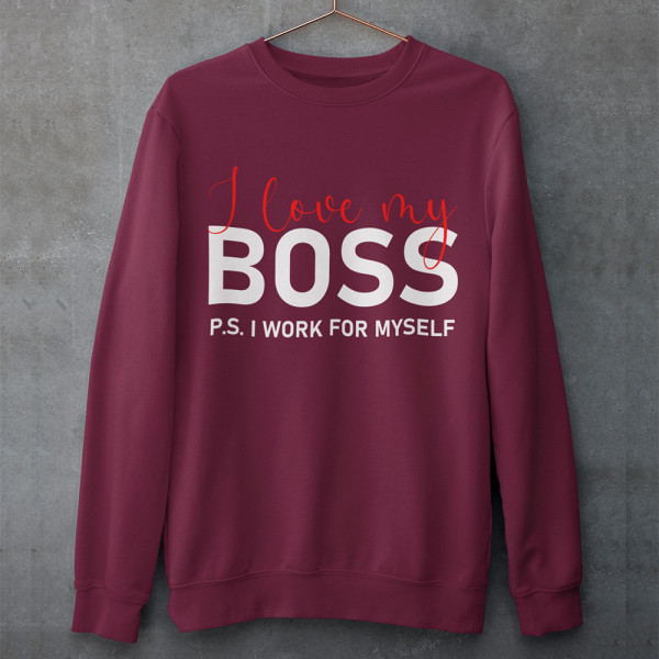 Sweatshirt "I love my Boss" (without hood) Sweatshirt "I love my Boss" (without hood)