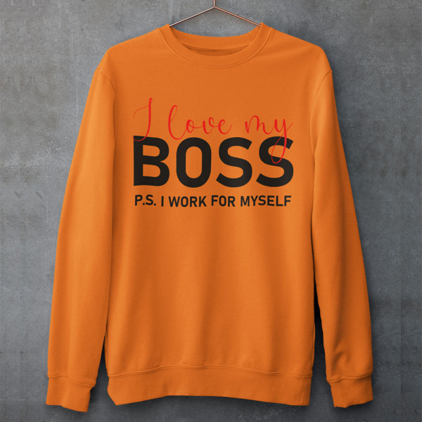 Sweatshirt "I love my Boss" (without hood) Sweatshirt "I love my Boss" (without hood)