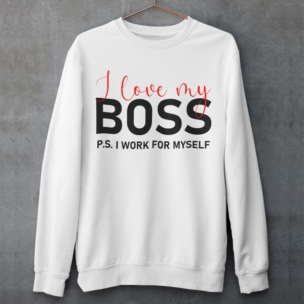Sweatshirt "I love my Boss" (without hood) Sweatshirt "I love my Boss" (without hood)
