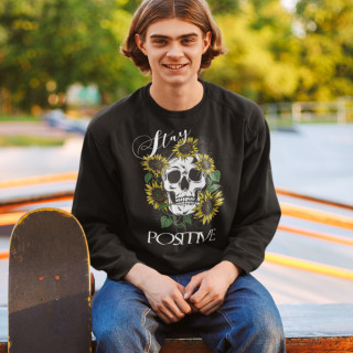 Sweatshirt "Stay positive" (without hood)