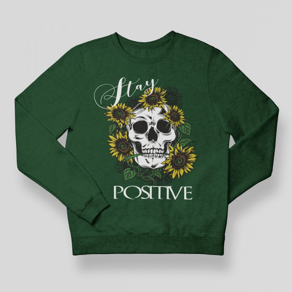Sweatshirt "Stay positive" (without hood) Sweatshirt "Stay positive" (without hood)