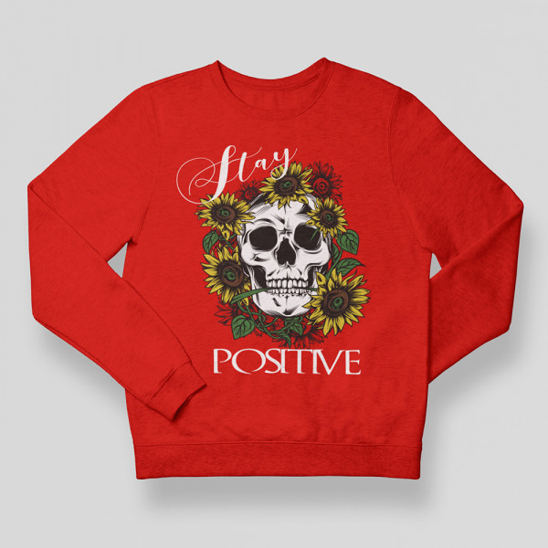 Sweatshirt "Stay positive" (without hood) Sweatshirt "Stay positive" (without hood)