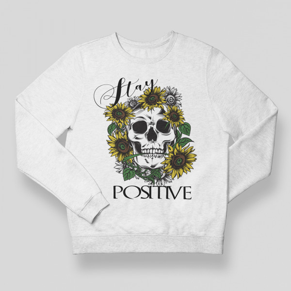 Sweatshirt "Stay positive" (without hood) Sweatshirt "Stay positive" (without hood)