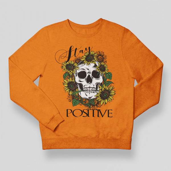 Sweatshirt "Stay positive" (without hood) Sweatshirt "Stay positive" (without hood)