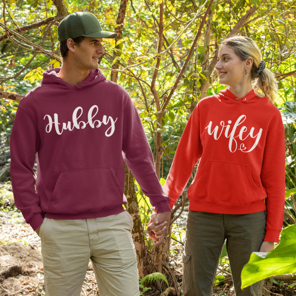 Sweatshirt set "Hubby and Wifey"
