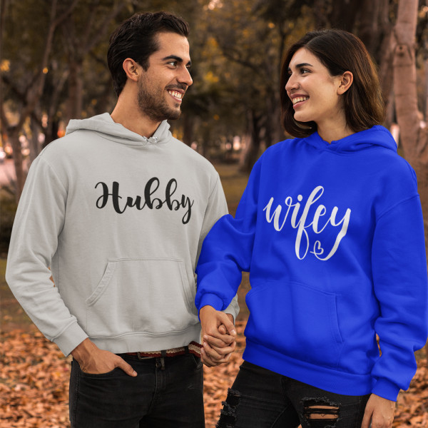 Sweatshirt set "Hubby and Wifey"