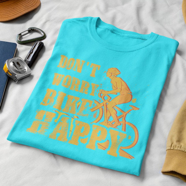 T-shirt "Don't worry bike happy" T-shirt "Don't worry bike happy"