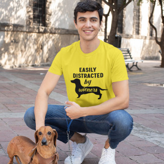 T-shirt "Easily distracted by wieners"