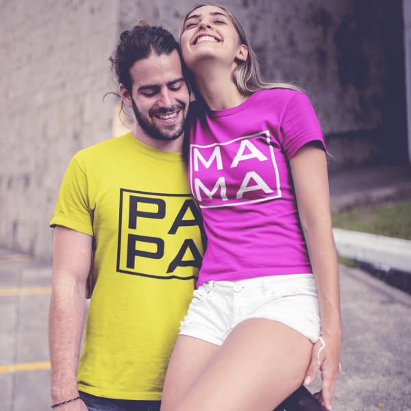 T-shirt set "MAMA and PAPA"