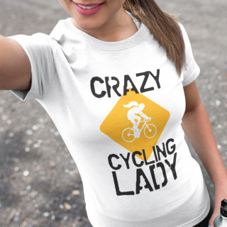 Women's T-shirt "Crazy cycling lady"