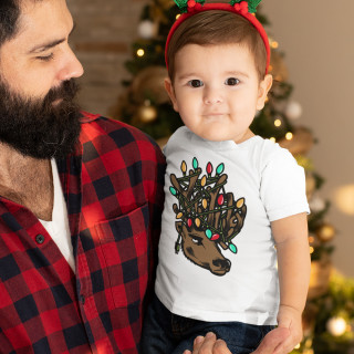 Kids' T-shirt "Festive reindeer"
