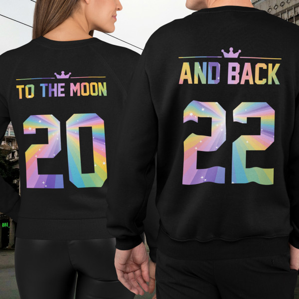 Sweatshirt set "To the moon and back" (without hood) Sweatshirt set "To the moon and back" (without hood)