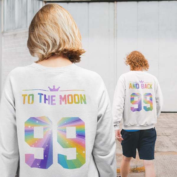Sweatshirt set "To the moon and back" (without hood) Sweatshirt set "To the moon and back" (without hood)