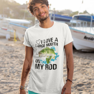 T-shirt "I love a large mouth"